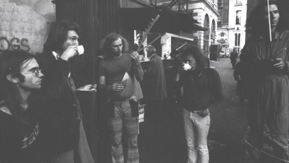 Faust in Covent Garden, London, 1972: Jean, Peter Blegvad, Zappi, Gunther, Uli Trepte