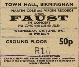 UK Tour 1973 - Birmingham, with Gong and Daevid Allen